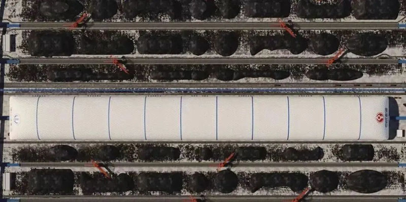 1130米，這個充氣膜有些長