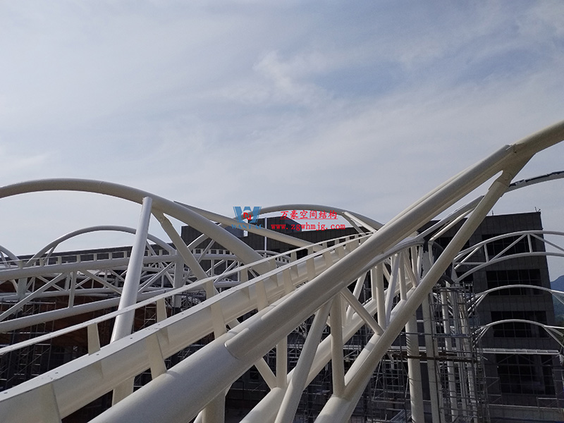 浙江真愛毯業(yè)科技有限公司廠房三屋面膜結(jié)構(gòu)工程完工大吉！