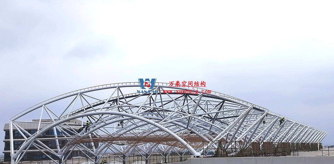 工程進(jìn)度全速推進(jìn)，PTFE膜材張拉在即！