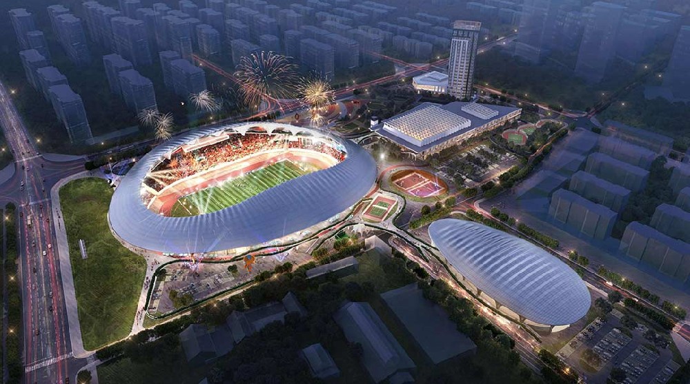 山東蓬萊體育場施工進度大揭秘！