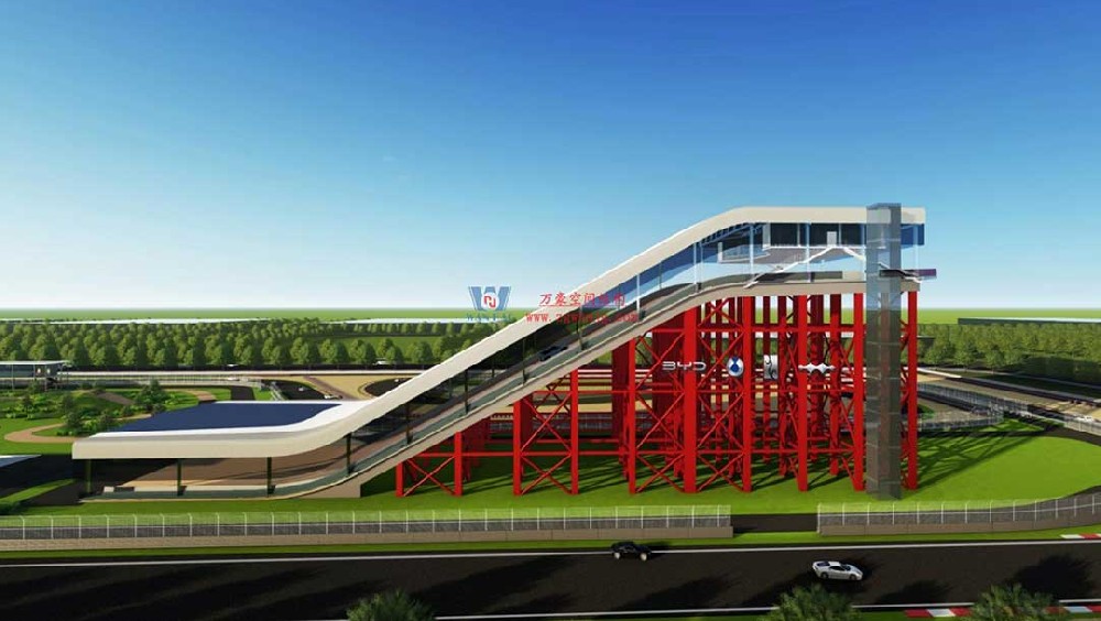 比亞迪賽車場驚現(xiàn)“風(fēng)之翼”！又一座PTFE膜結(jié)構(gòu)干拔沙坡頂棚拔地而起