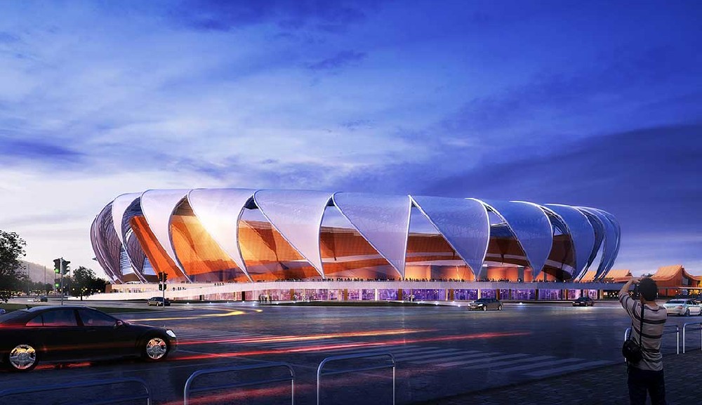 瑞麗江畔崛起新地標(biāo)，文體中心進(jìn)入沖刺階段！