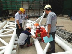 上海閔行區(qū)小學網(wǎng)球場膜結構工程完工