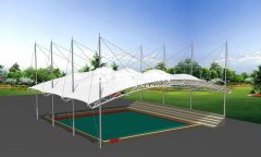 簽約云南老年人體育活動(dòng)中心門(mén)球場(chǎng)雨蓬