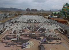 大目灣膜結(jié)構(gòu)項目近尾聲，海闊天涳水世界來襲