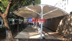 寧波市望春監(jiān)獄非機動車膜結(jié)構(gòu)車棚項目膜結(jié)構(gòu)已完成并經(jīng)初步驗收